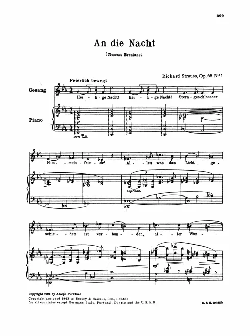 First page of 6 Lieder nach Gedichten von Clemens Brentano