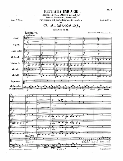 First page of Misero me