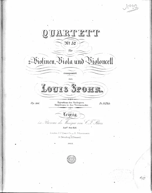 First page of String Quartet No.33