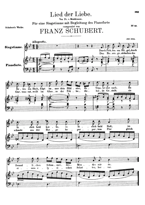 First page of Lied der Liebe