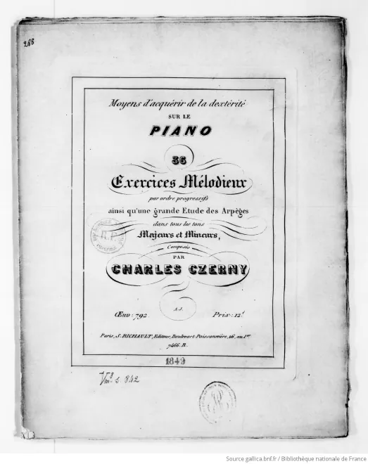 First page of Moyens d'acquérir de la dextérité sur le piano