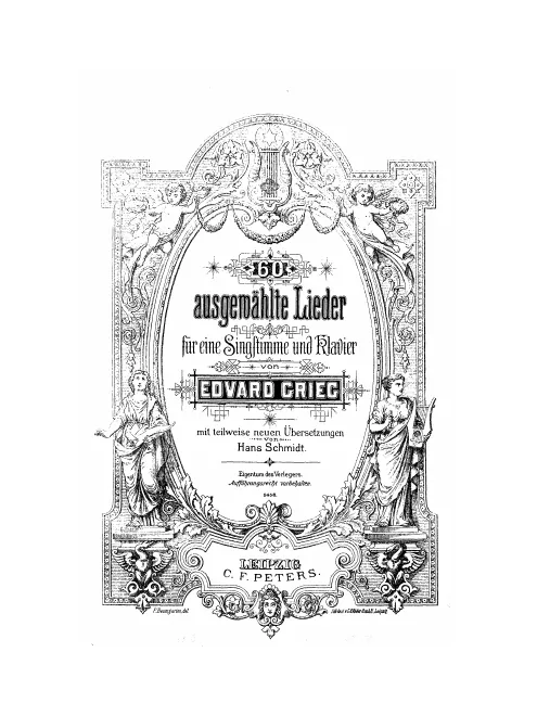 First page of 60 Ausgewählte Lieder für eine Singstimme und Klavier