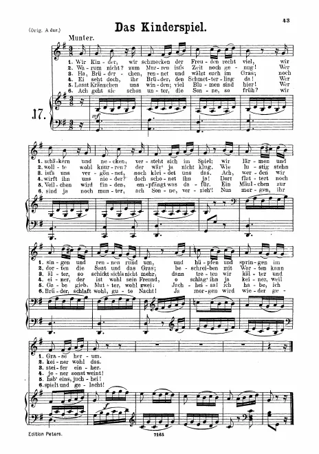 First page of Das Kinderspiel