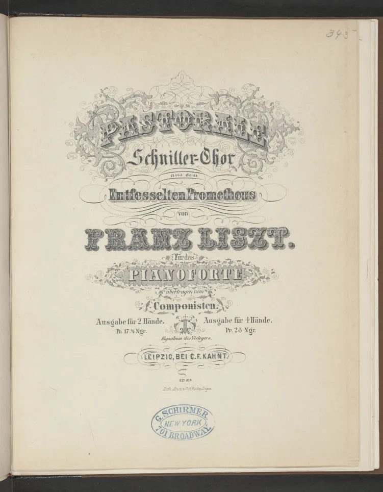 First page of Chöre zu Herders Entfesseltem Prometheus