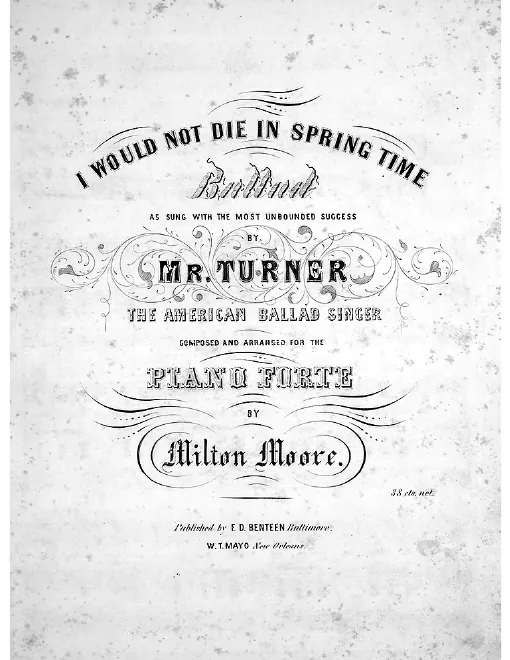 First page of I Would Not Die in Spring Time