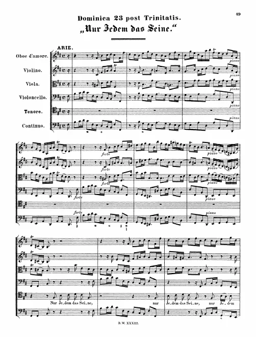 First page of Nur jedem das Seine