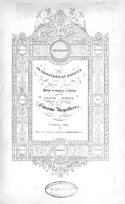 First page of Il crociato in Egitto