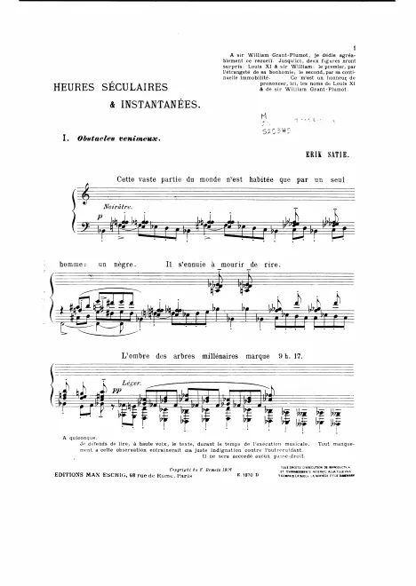 First page of Heures séculaires et instantanées