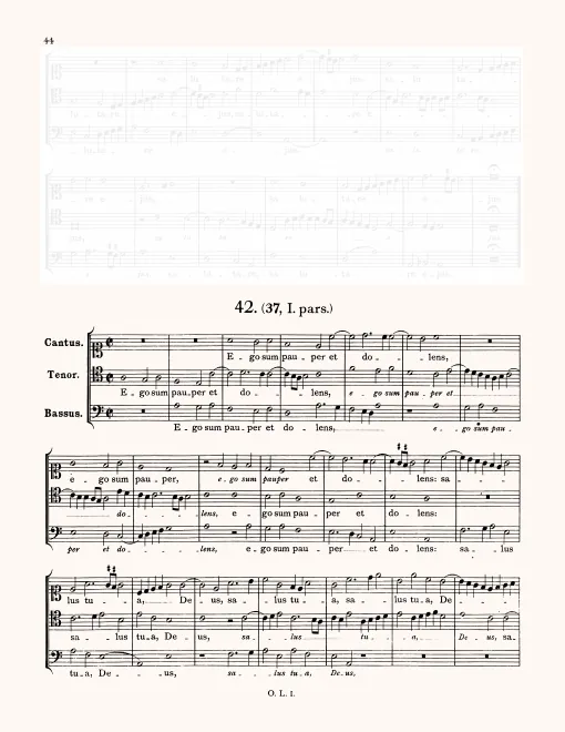 First page of Ego sum pauper