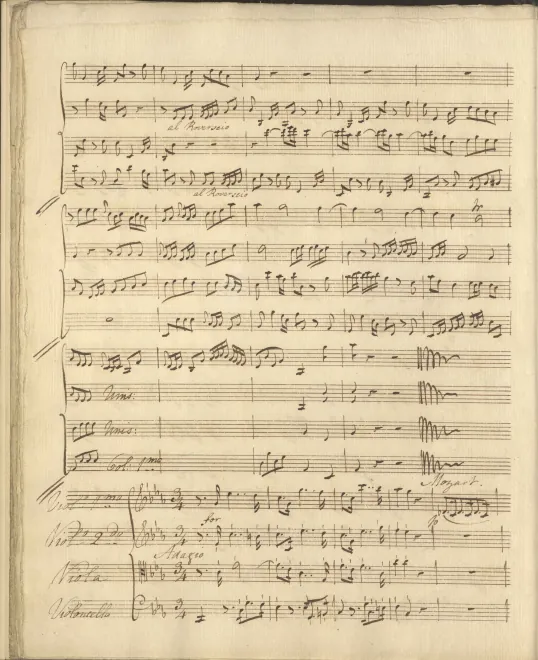 First page of Adagio und Fuge