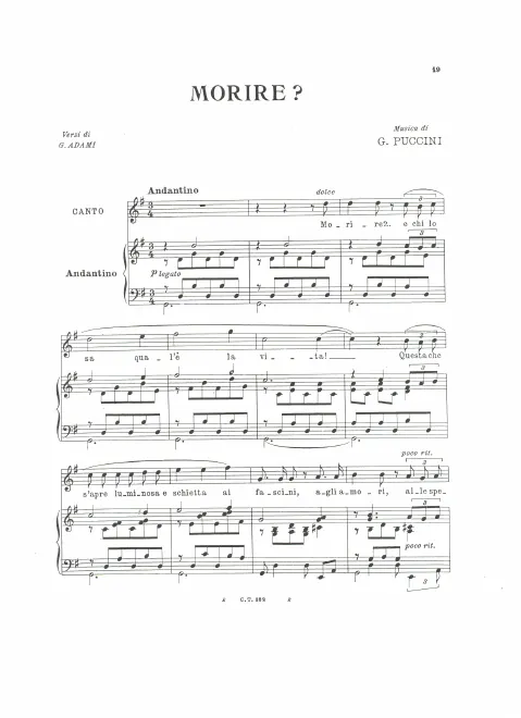First page of Morire?