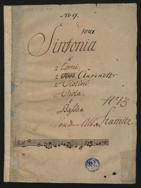 First page of Sinfonia in E-flat major, WolS I. Eb-2