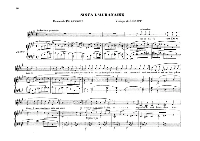 First page of Sisca l'Albanaise