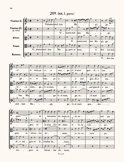 First page of Videntes stellam Magi