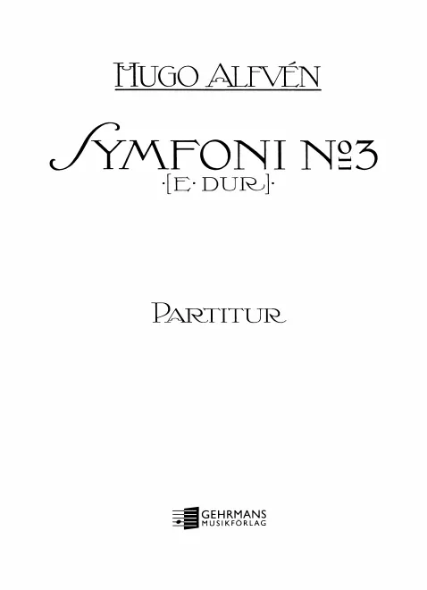 First page of Symphony No.3