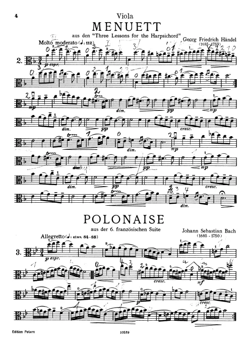 First page of Minuet in G minor