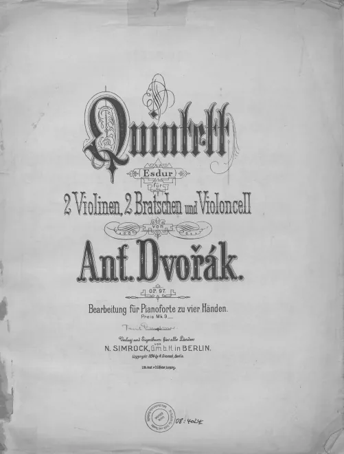 First page of String Quintet No.3
