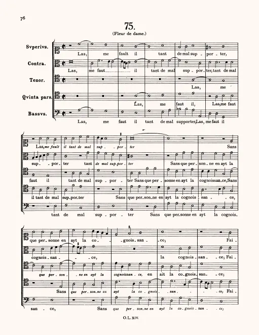 First page of Las! Me faut il