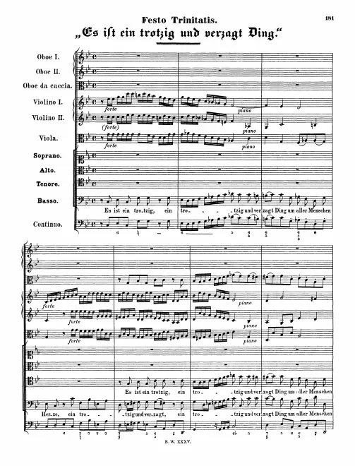 First page of Es ist ein trotzig und verzagt Ding
