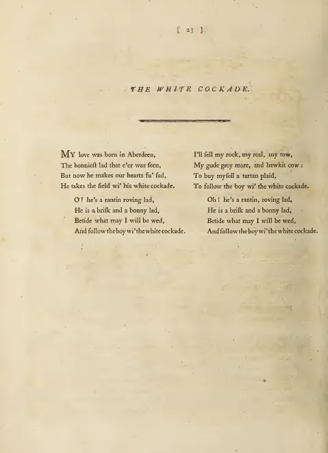 First page of The White Cockade