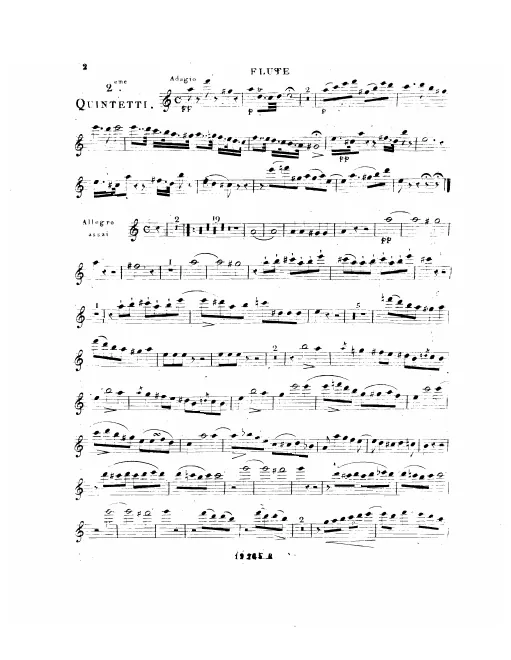 First page of Quintuor en Là mineur