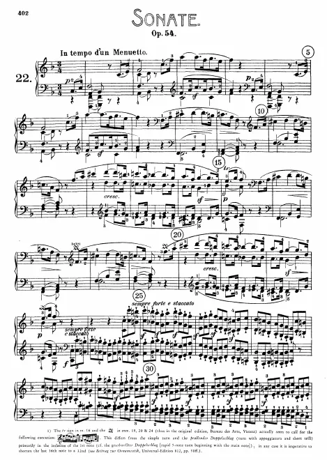 First page of Piano Sonata No.22