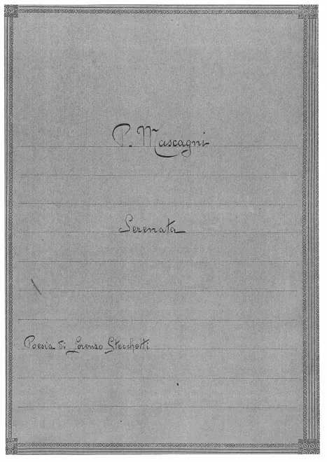 First page of Serenata