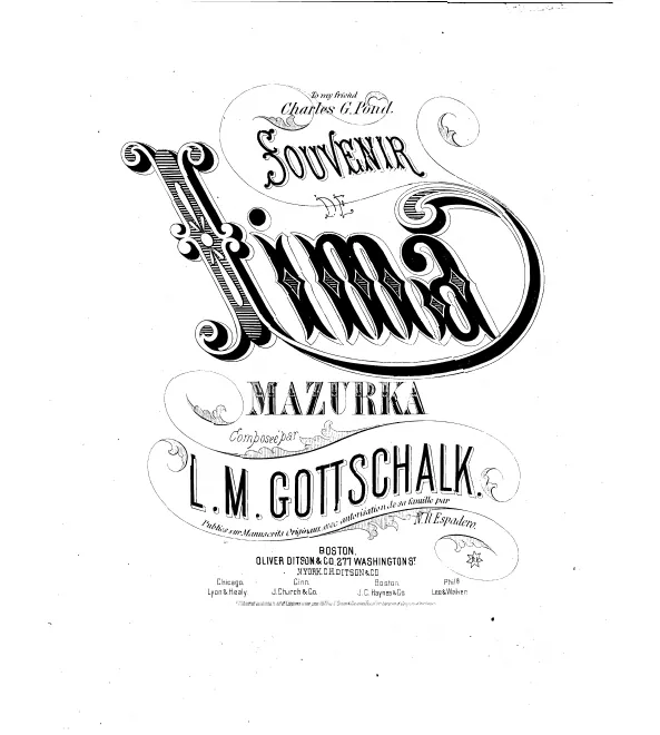 First page of Souvenir de Lima