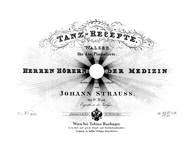 First page of Tanz-Recepte, Op.119