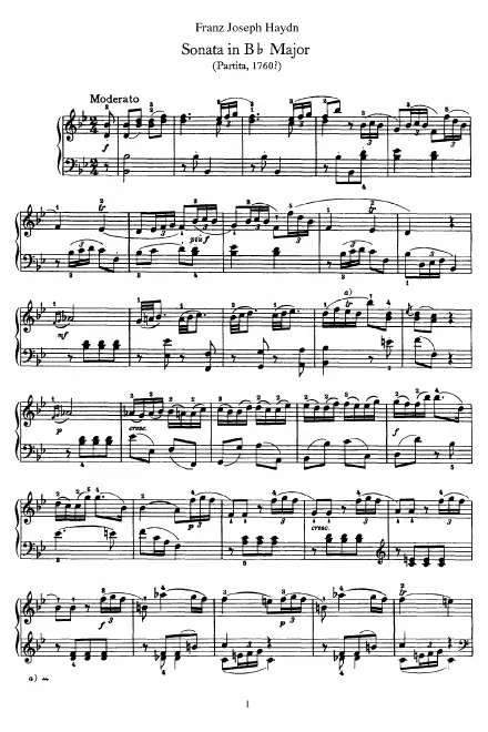 First page of Partita