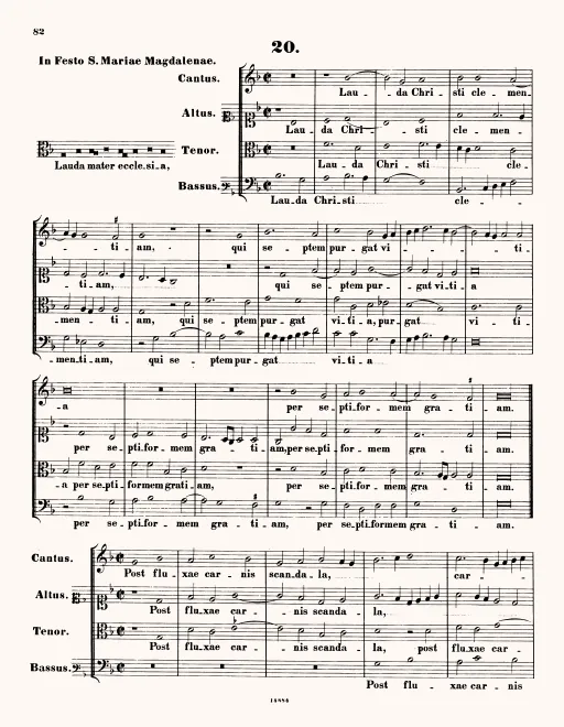 First page of Lauda mater ecclesiae