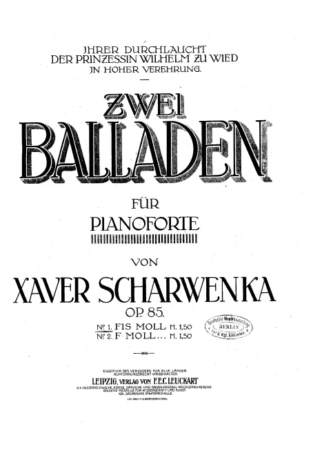 First page of 2 Ballads