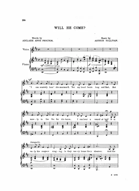 First page of Will he come?