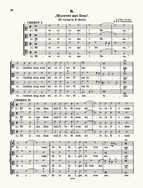 First page of Miserere mei, Deus