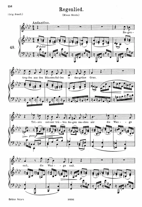First page of Regenlied
