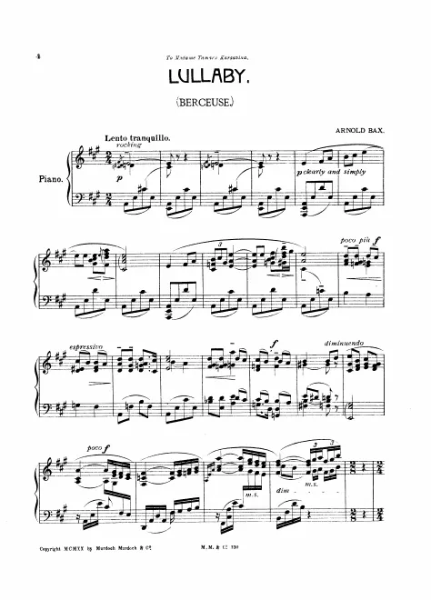 First page of Lullaby