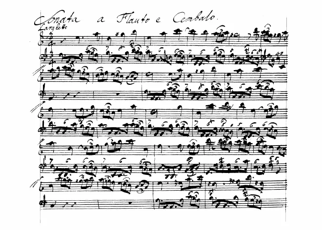 First page of Recorder Sonata in A minor