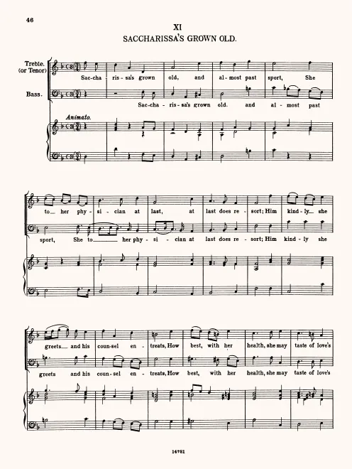 First page of Saccharissa's Grown Old