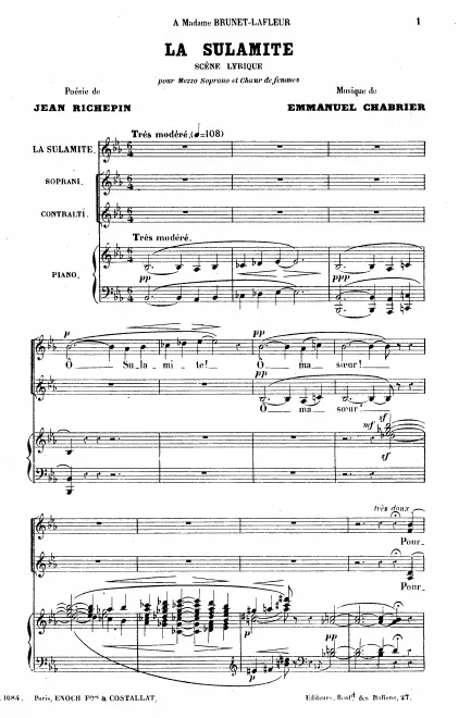 First page of La sulamite