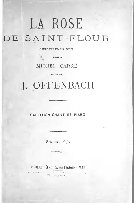 First page of La rose de Saint-Flour