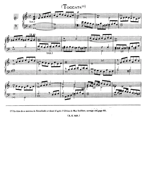 First page of Toccata in A minor