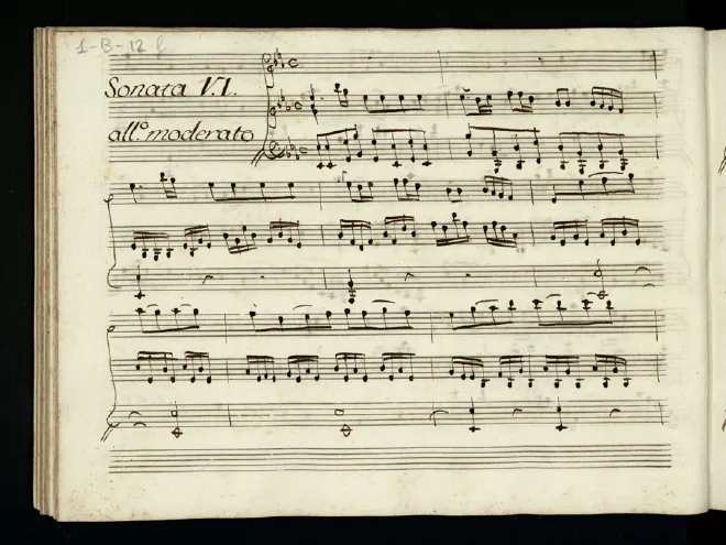 First page of Keyboard Trio in E-flat major