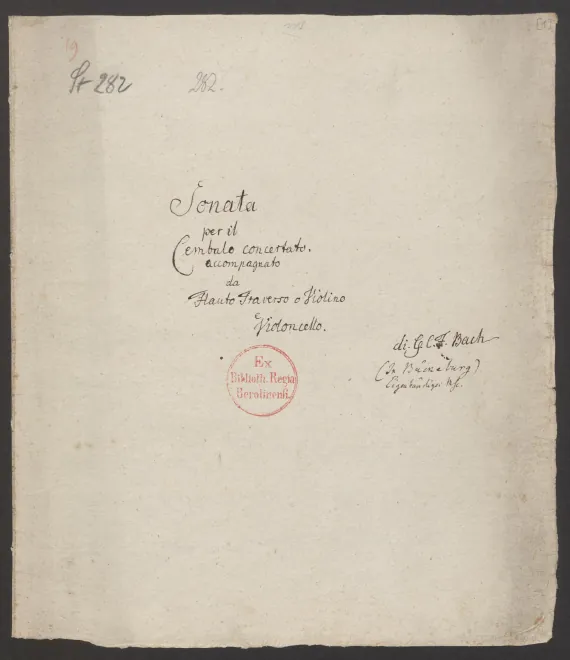 First page of Sonata in D major