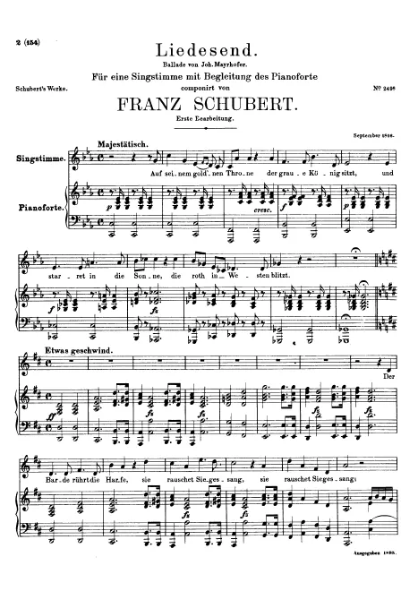 First page of Liedesend