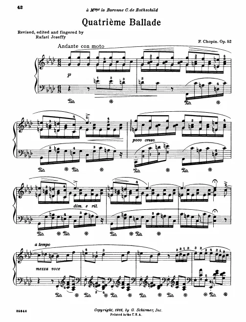 First page of Ballade No.4