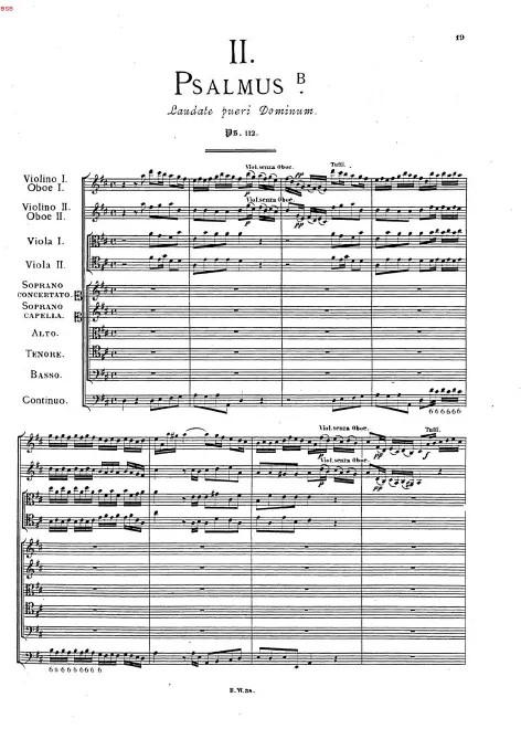 First page of Laudate pueri Dominum