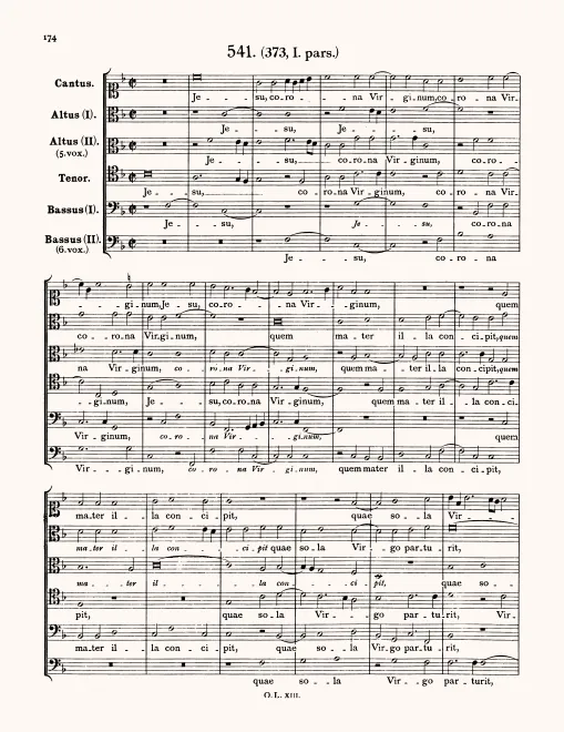 First page of Iesu corona virginum