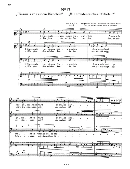 First page of Einsmals von einem Bienelein
