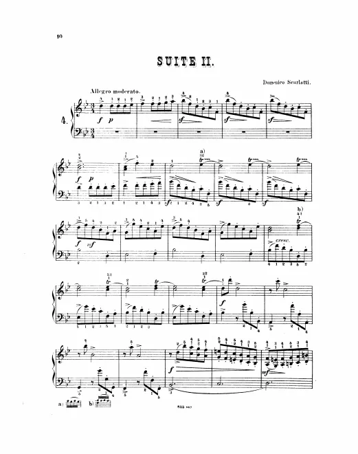 First page of Keyboard Sonata in B-flat major