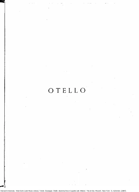 First page of Otello